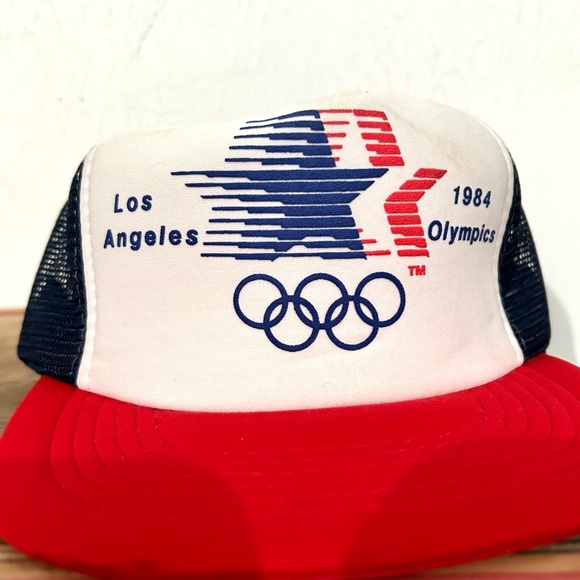 1984 Olympics LA Los Angeles California Trucker Hat Vintage Retro Snapback - Picture 9 of 9